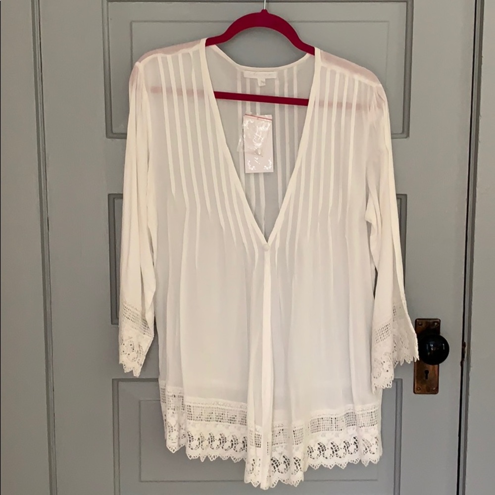 Santoori Lace Trim Tunic